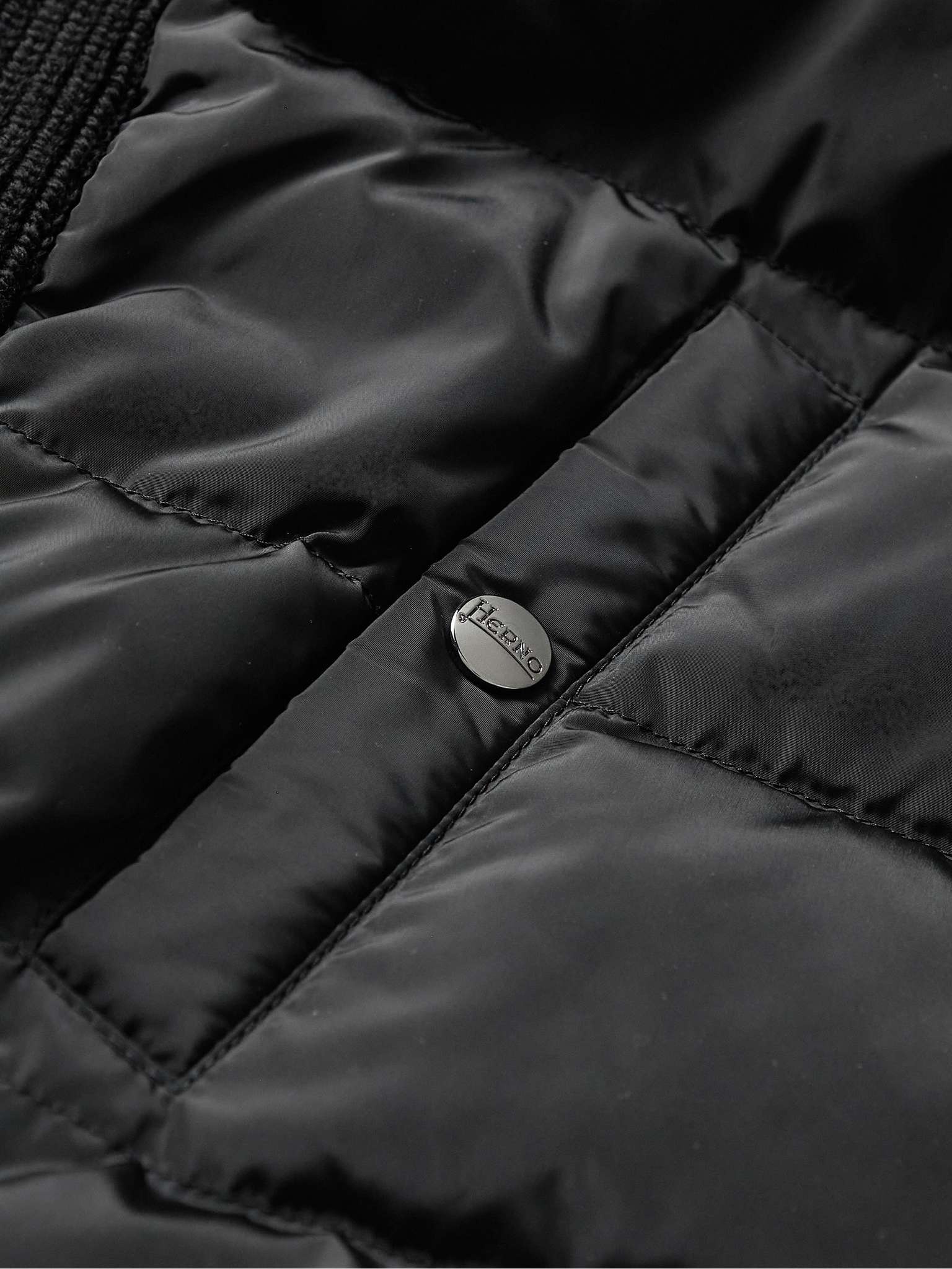 Ribbed Shell-Panelled Virgin Wool Down Jacket - 4