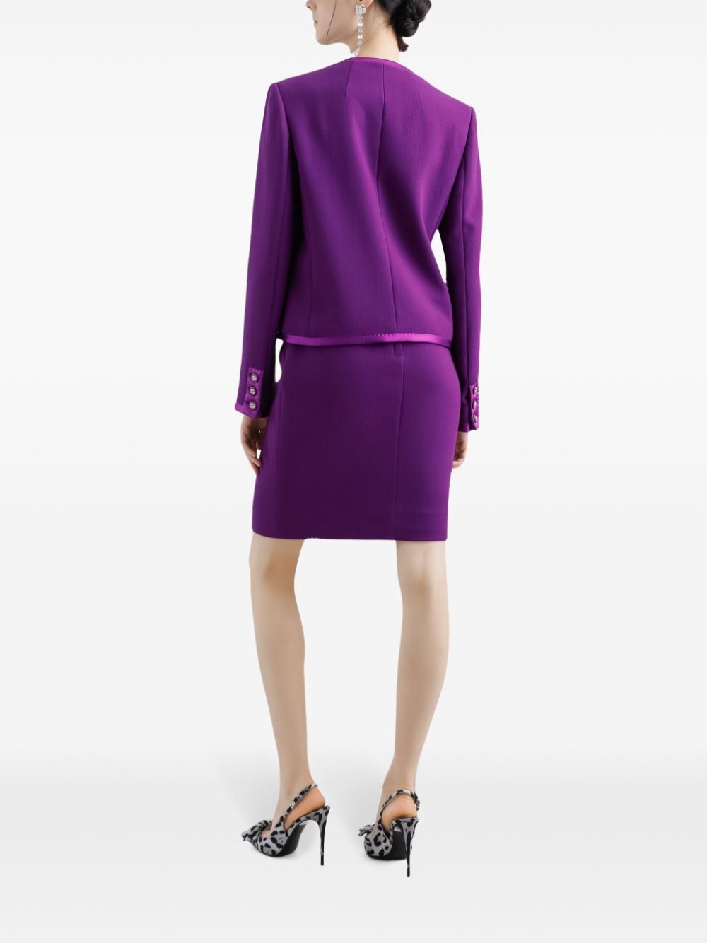 satin-waistband midi skirt - 3