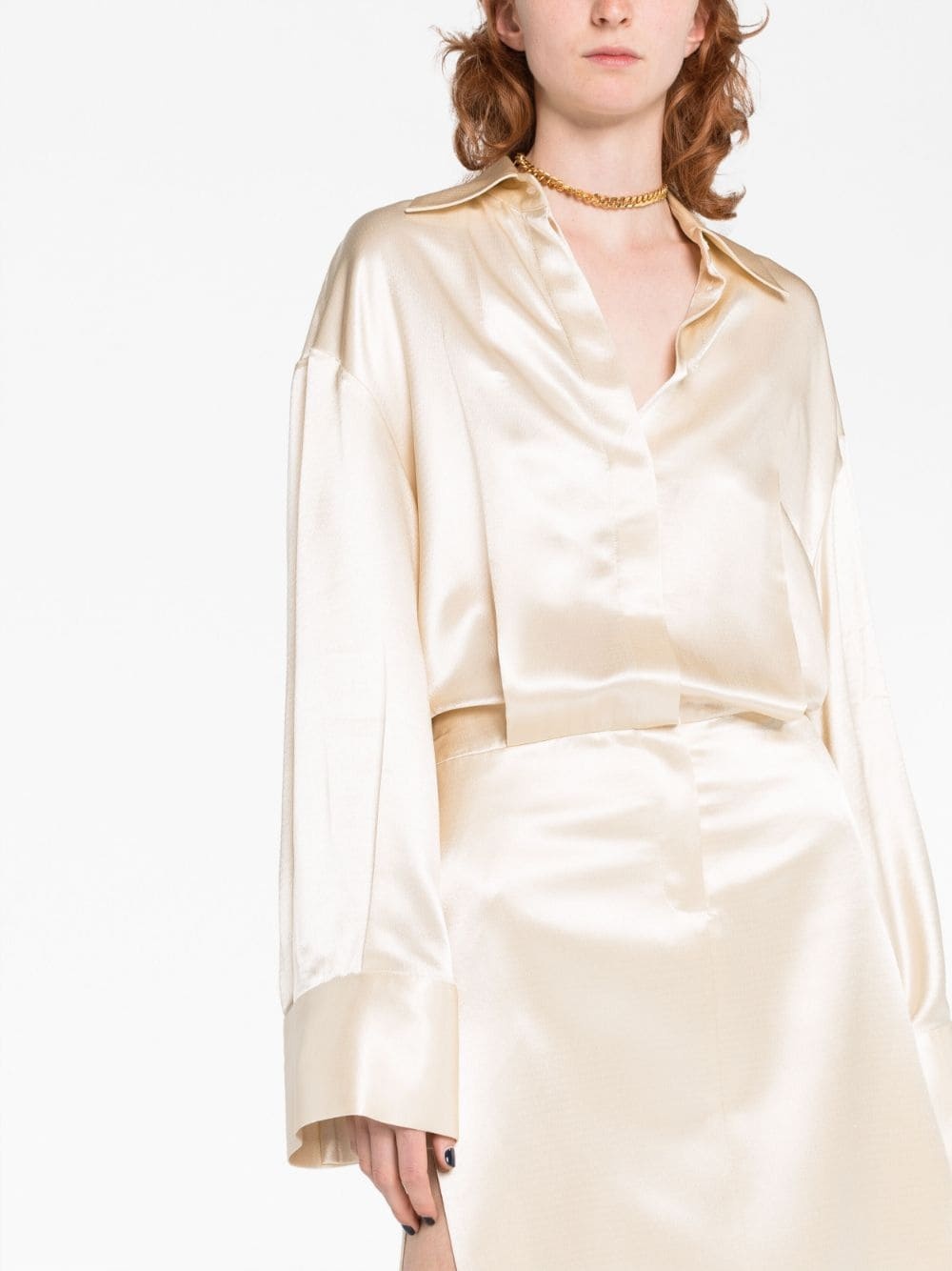 Charla satin shirtdress - 5