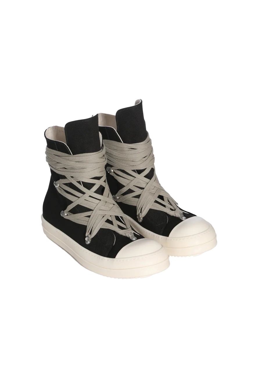 Rick Owens Drkshdw Megalace Sneaks Black/Milk - 2