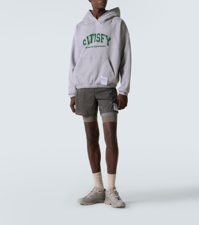 SATISFY Logo cotton jersey hoodie outlook