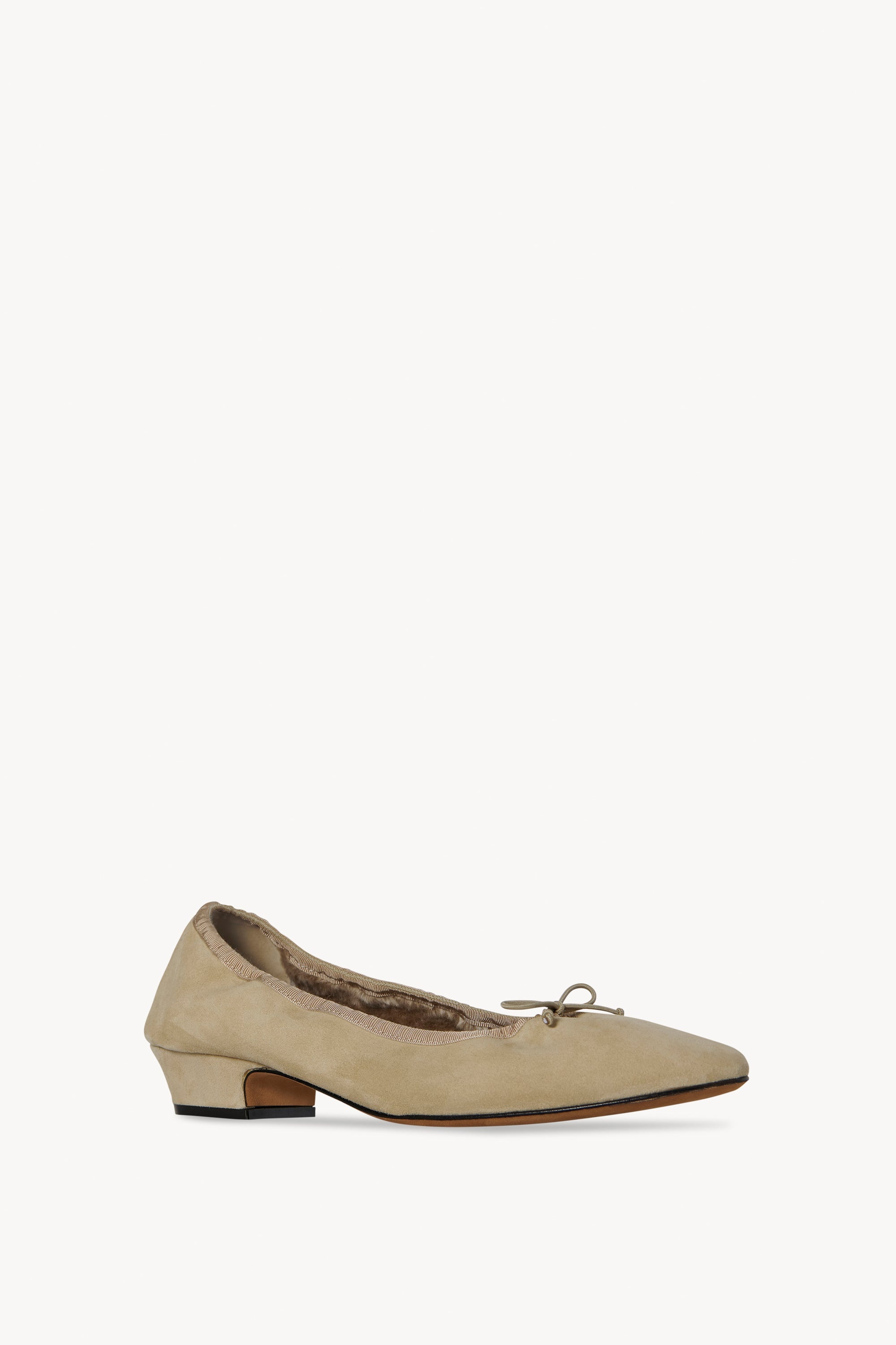 Awar Heeled Ballerina in Suede - 2