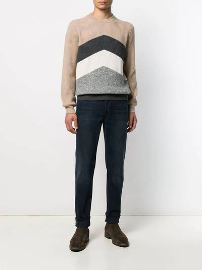 Brunello Cucinelli chevron ribbed jumper outlook