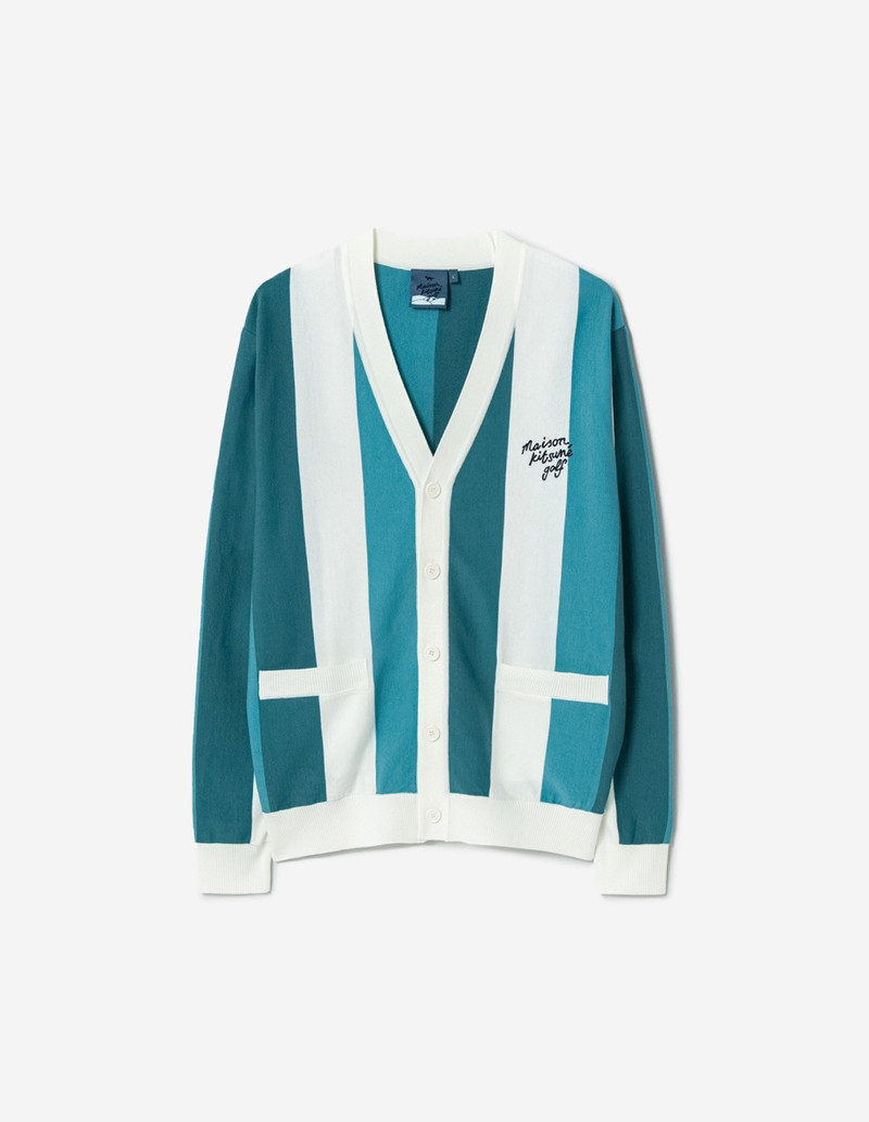 Men Golf Stripe Cardigan 1