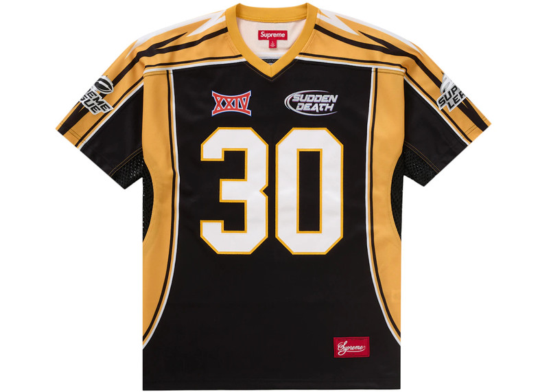 Supreme Supreme Sudden Death Football Jersey Black outlook