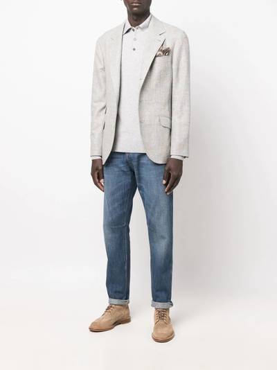 Brunello Cucinelli long-sleeve cashmere polo shirt outlook