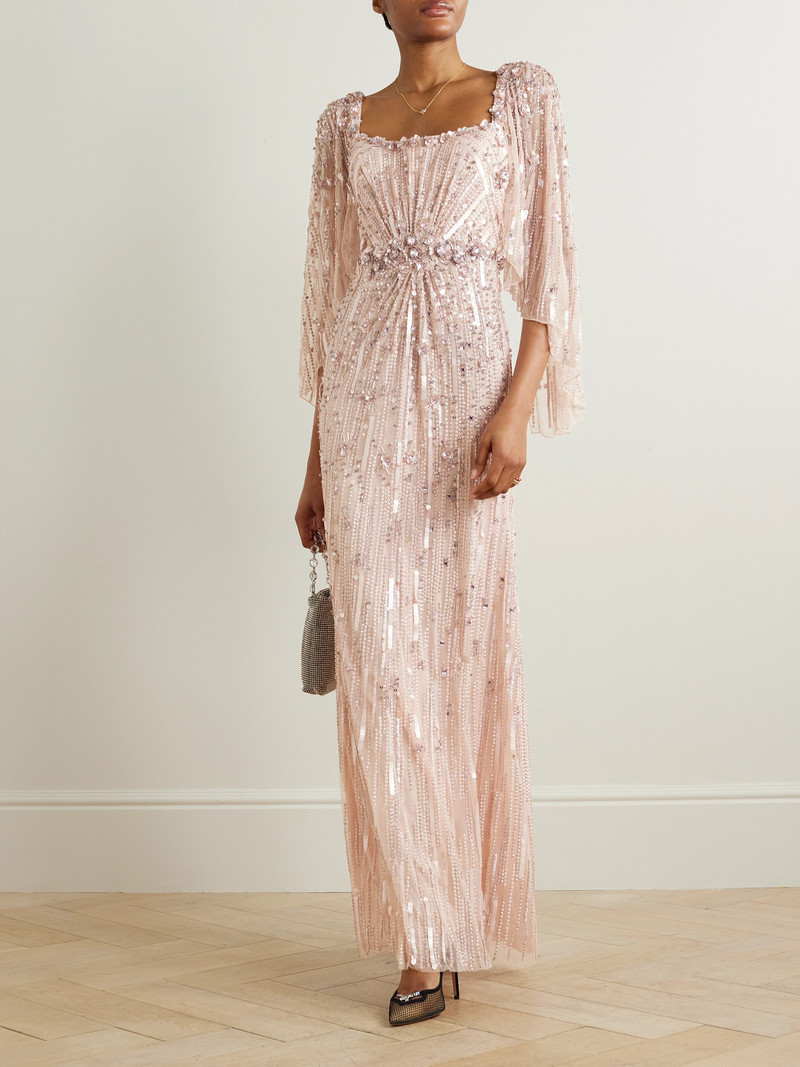 JENNY PACKHAM Bright Star Embellished Sequined Tulle Gown outlook