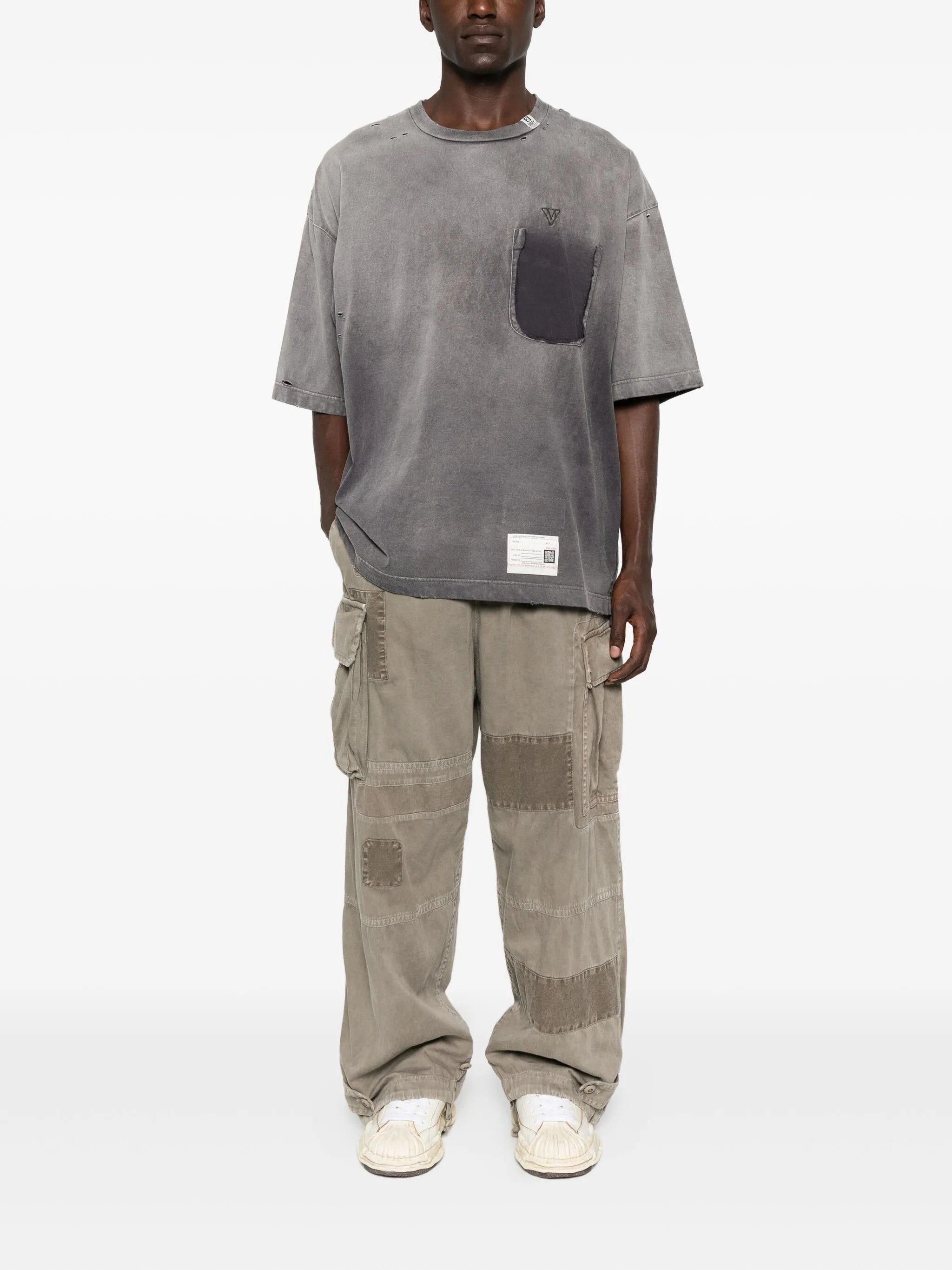 Maison Mihara Yasuhiro Faded-effect  Pocket T-shirt - 2