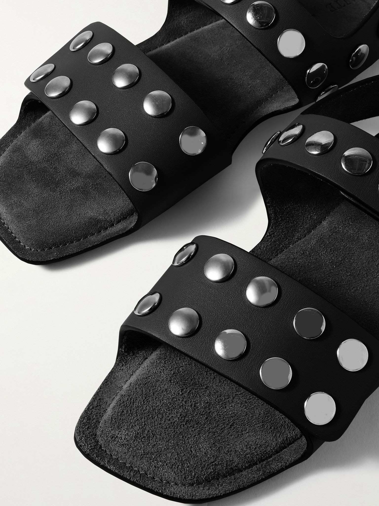 Boden studded leather sandals Black - 4