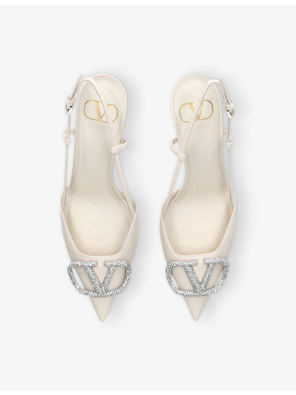 VLogo Signature 80 leather slingback pumps - 2