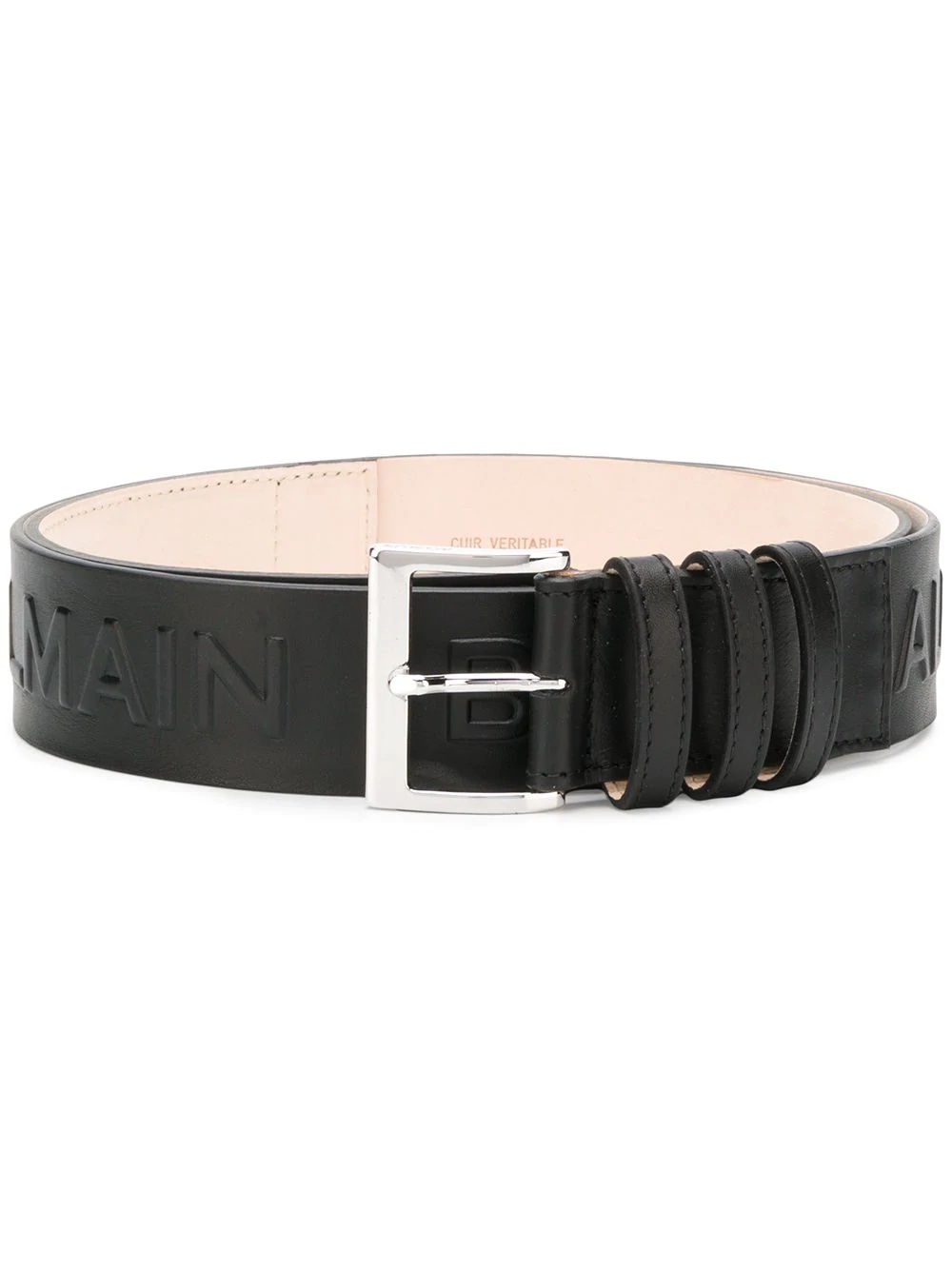 logo embossed belt - 1