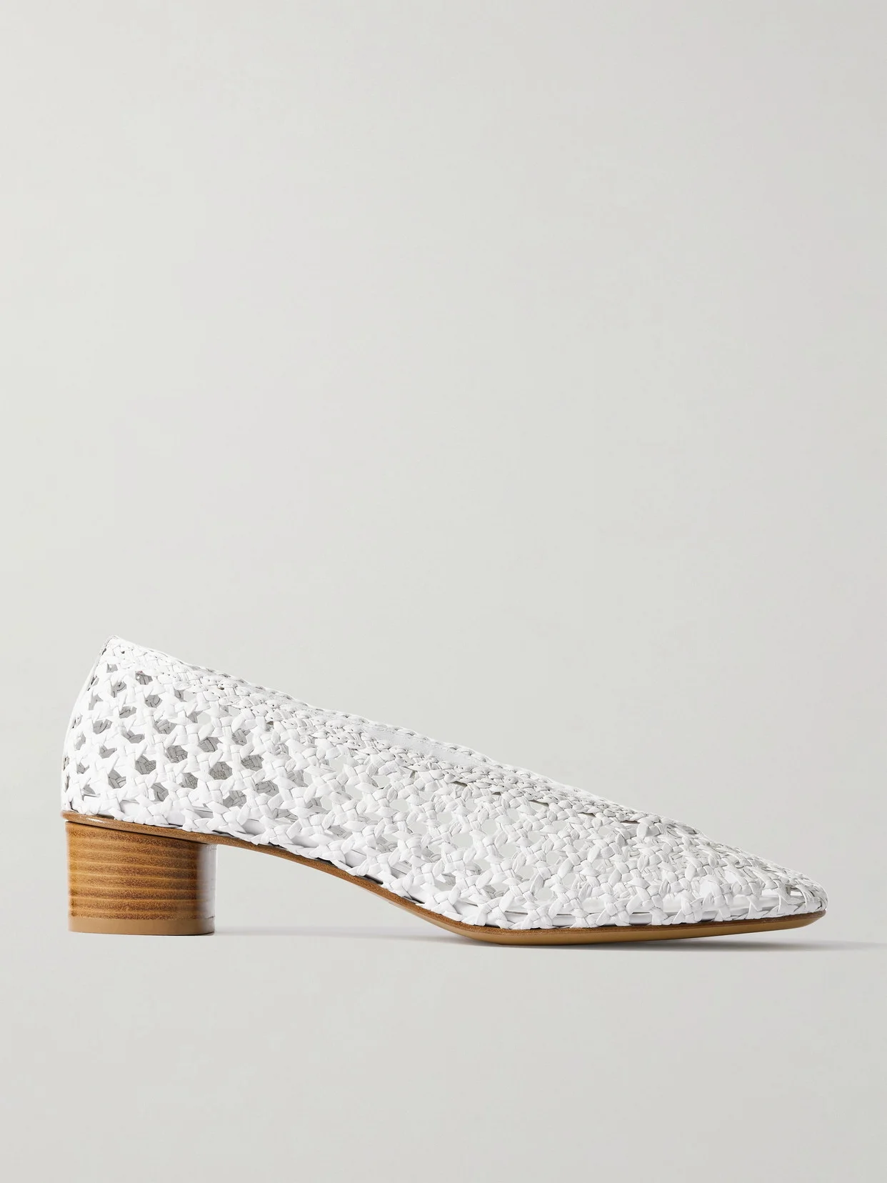 Woven Leather Pumps - 1