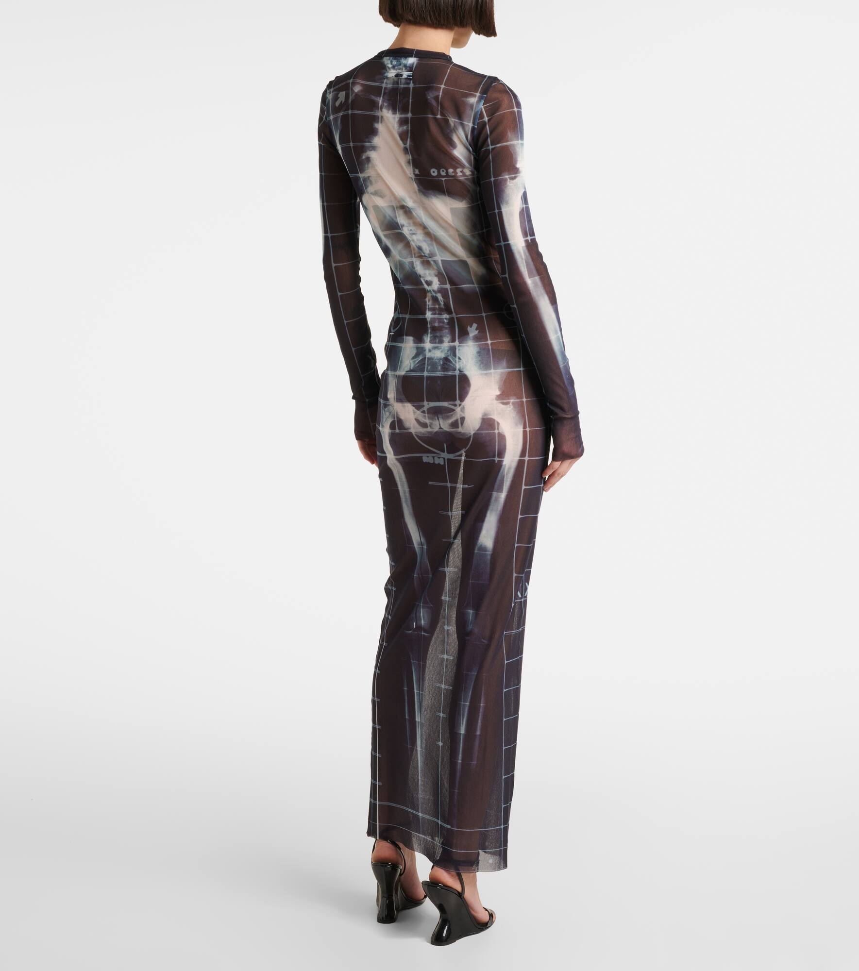 Squeletor sheer tulle maxi dress - 3