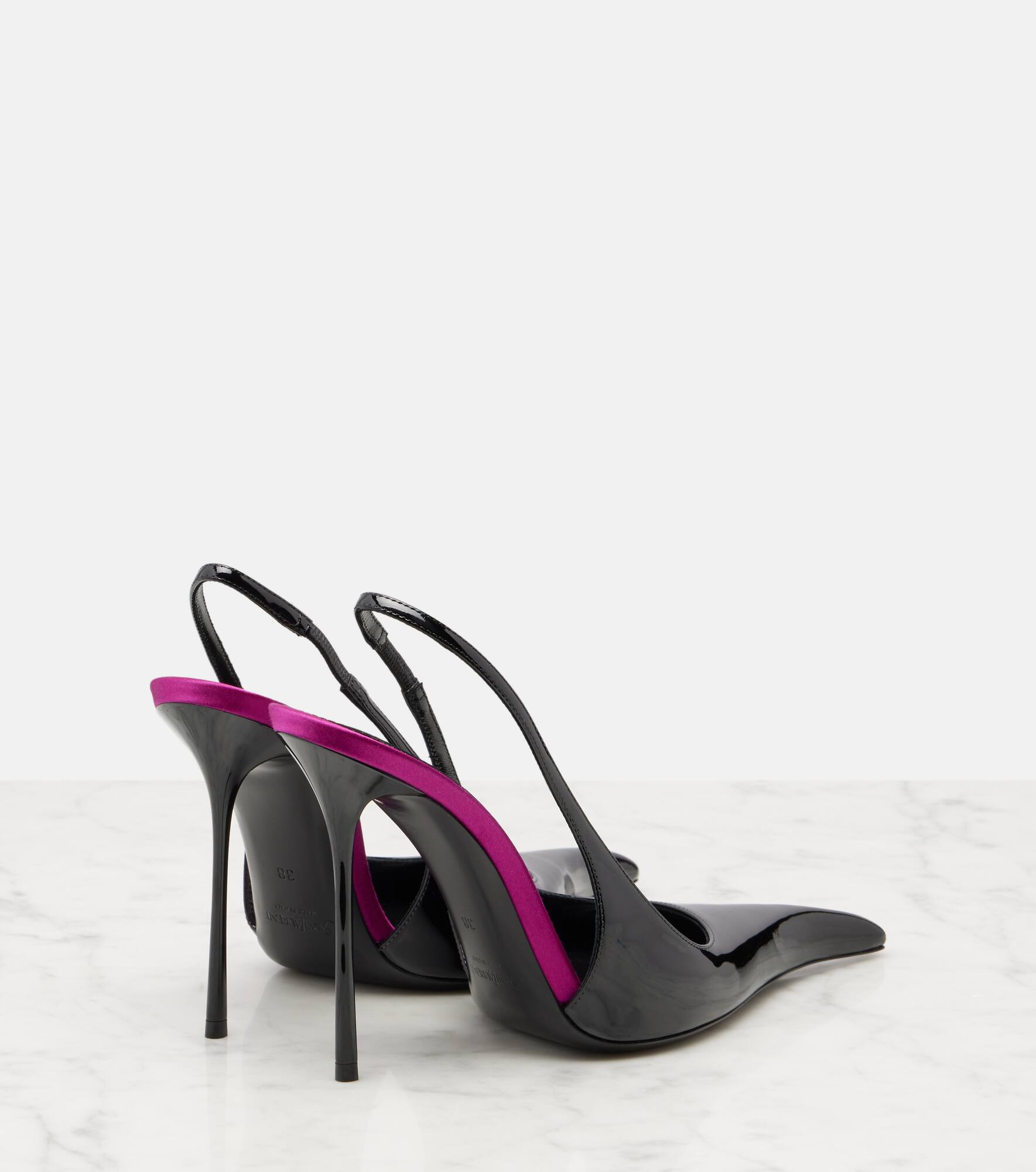 Amalia 110 patent leather slingback pumps - 2