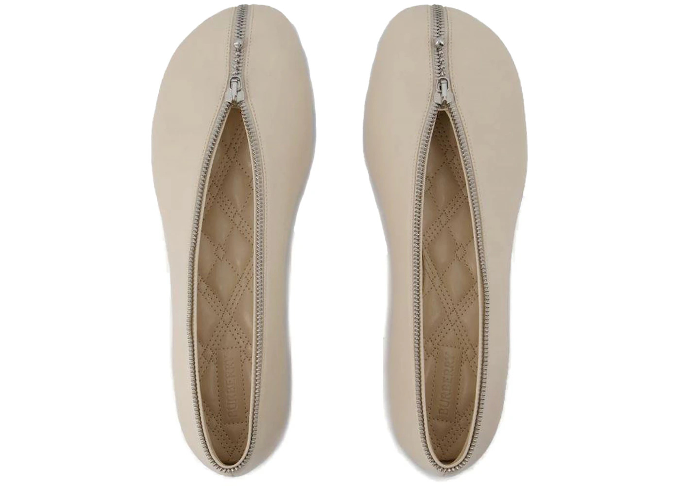 Burberry Leather Sadler Zip Ballerinas Soap (Women's) - 2
