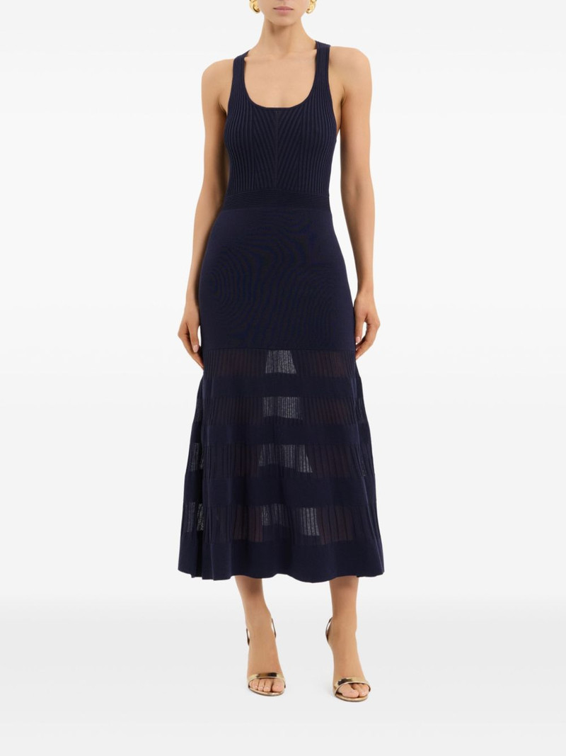 REBECCA VALLANCE Reign ribbed midi dress outlook