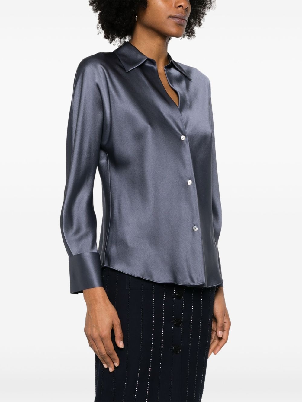 silk long-sleeve shirt - 5