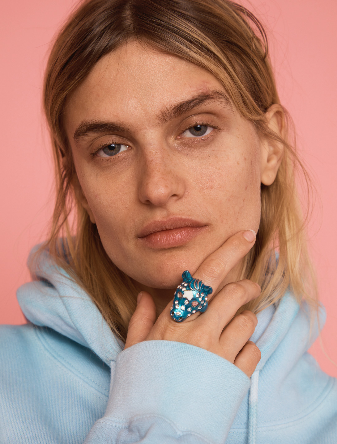TURQUOISE FRECKLE BABY PONY RING - 2