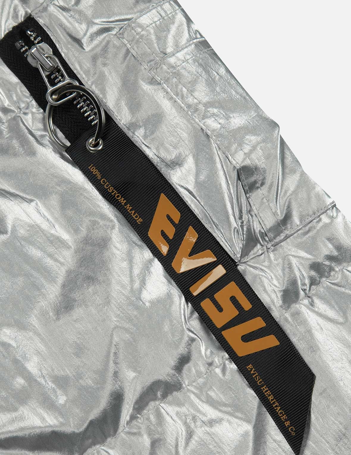 Logo and Kamon Print Bomber Down Jacket - 8