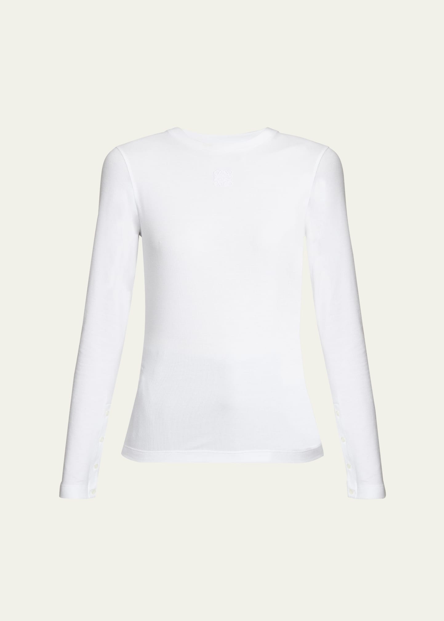 Anagram Embroidered Long Sleeve Top - 1