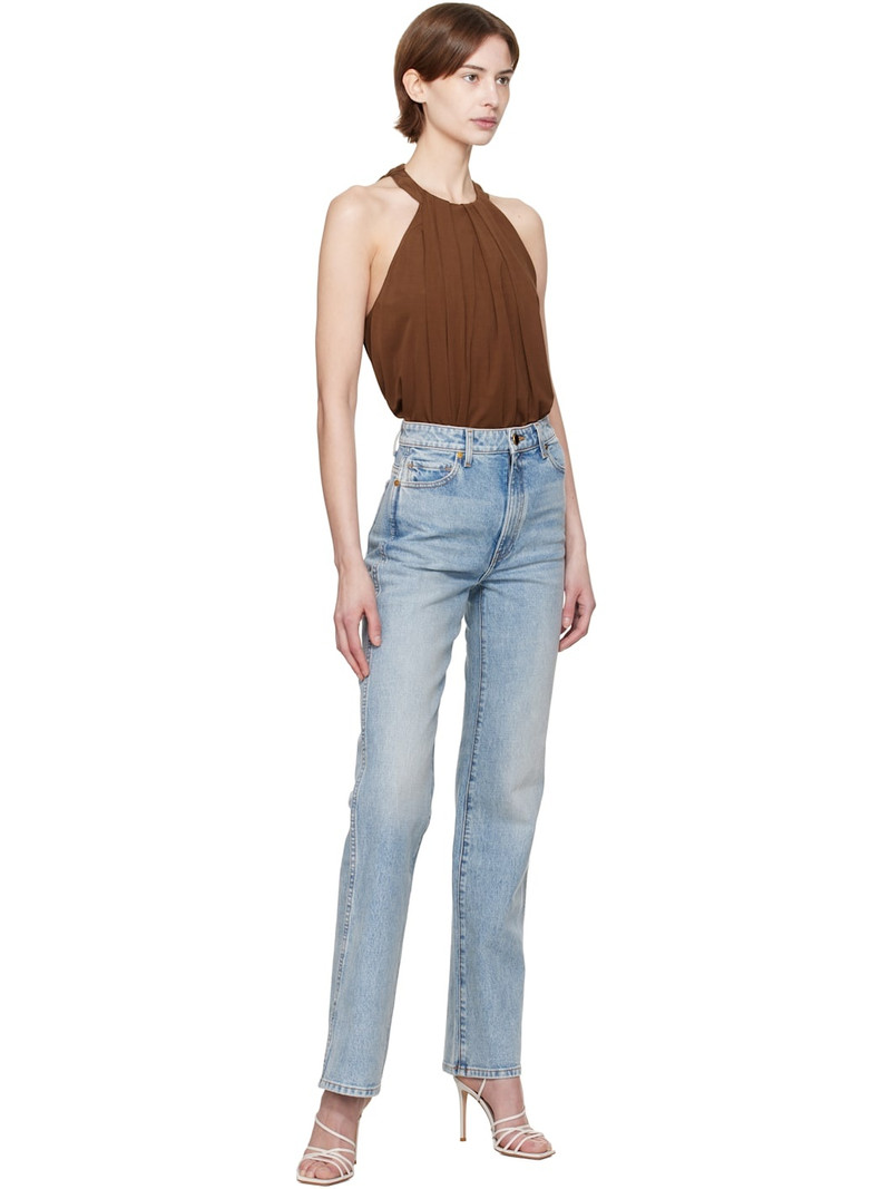 KHAITE Blue Danielle Stretch Jeans outlook