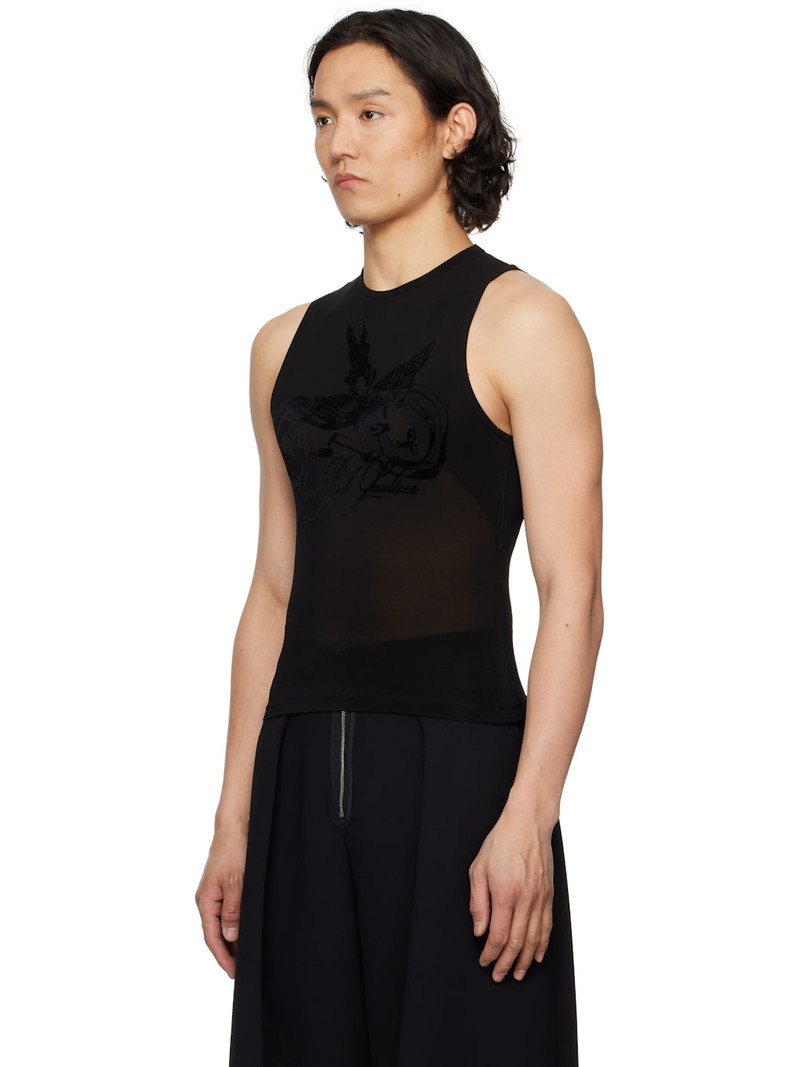 Jean Paul Gaultier Black Flock Tattoo Tank Top outlook