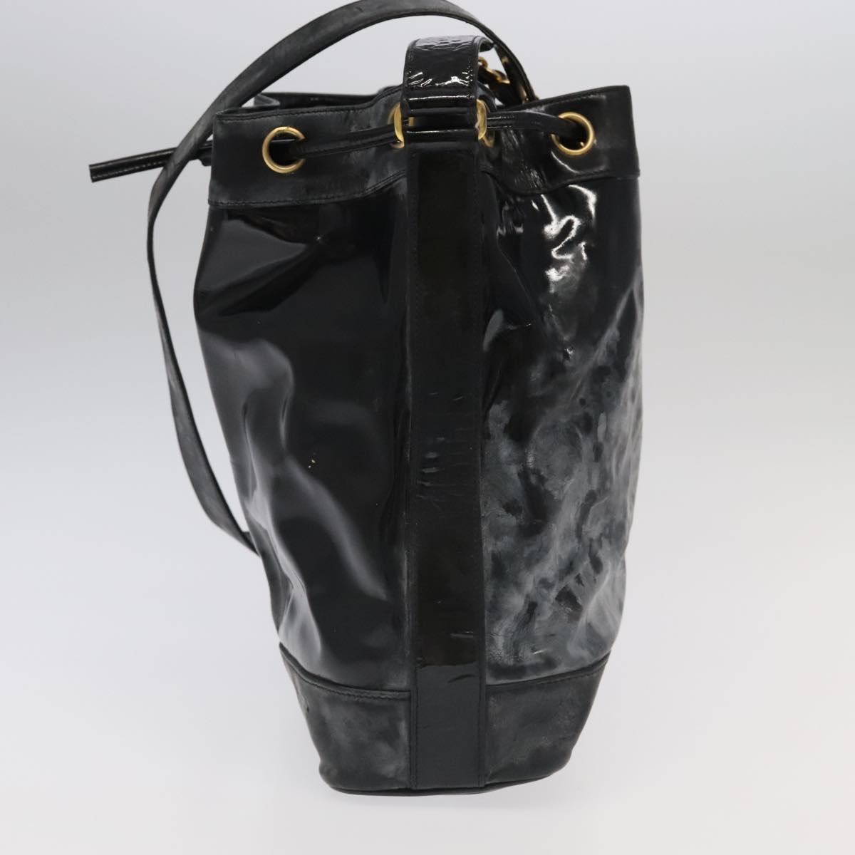 CHANEL Shoulder Bag Enamel Black Gold CC - 3