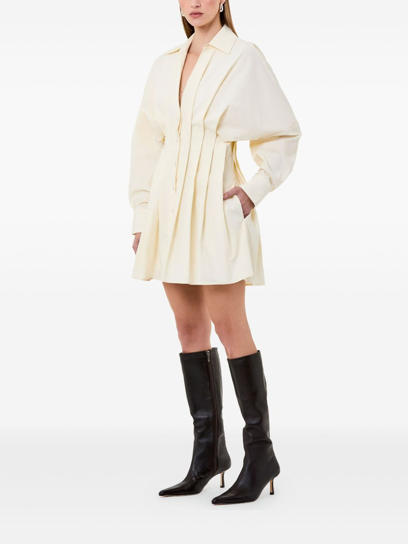 Fabienne pleated button-front shirt dress 3