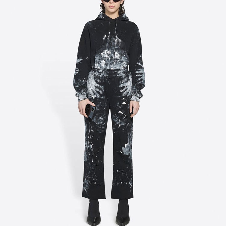 Balenciaga Painter Sweatpants 'Black White' 641589TKVG21070 - 3
