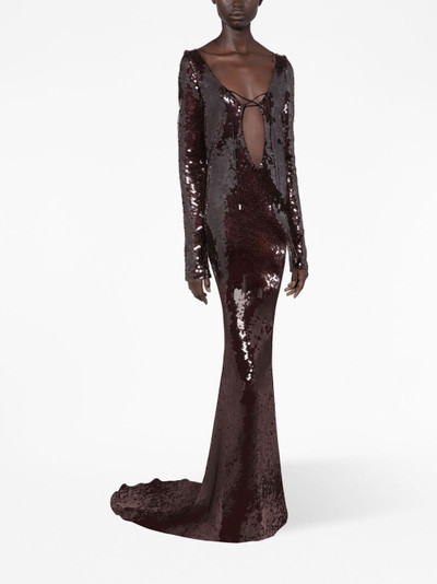 16ARLINGTON Solarium sequin-embellished dress outlook