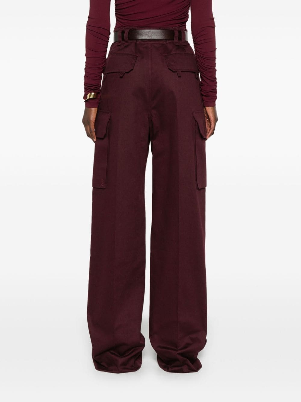 logo-embroidered straight trousers - 8
