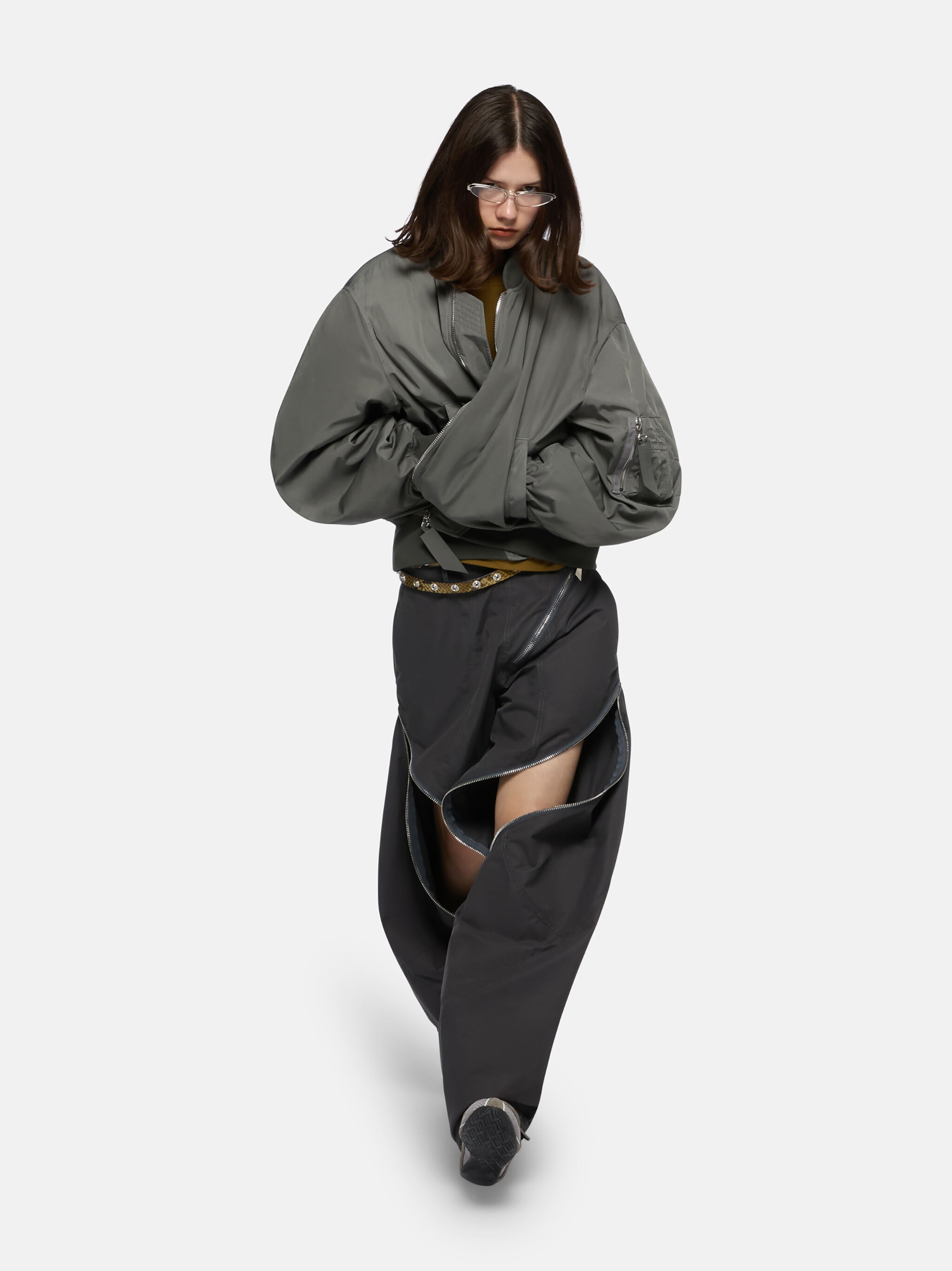 ''ANJA'' GREY BOMBER - 4