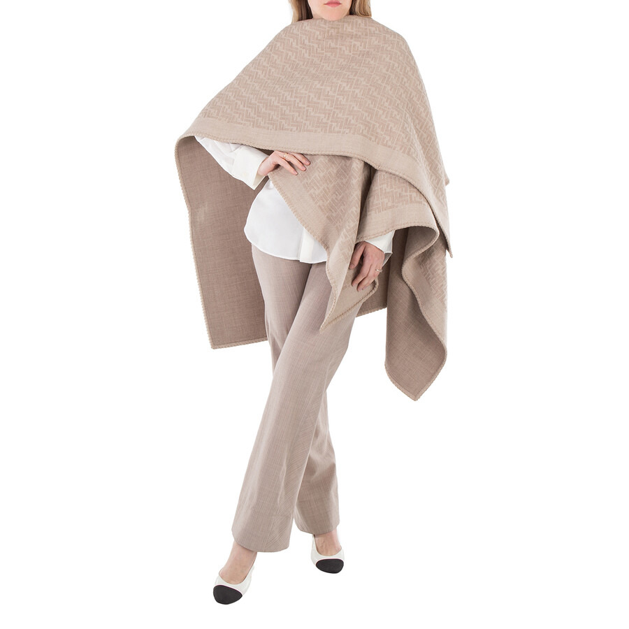Fendi Asymmetric Design FF Poncho - 4