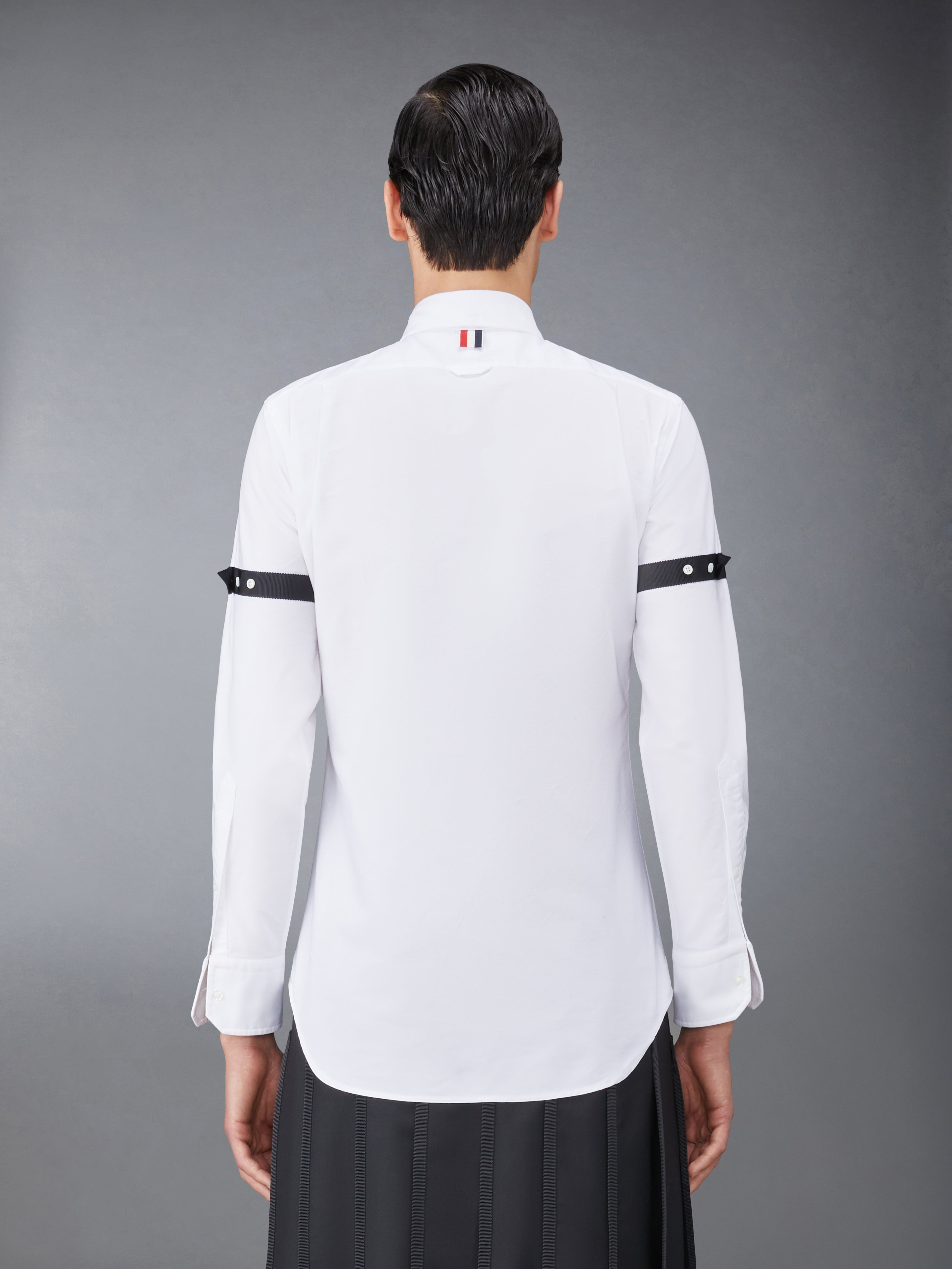 CLASSIC SHIRT W/ GG ARMBANDS IN OXFORD - 3