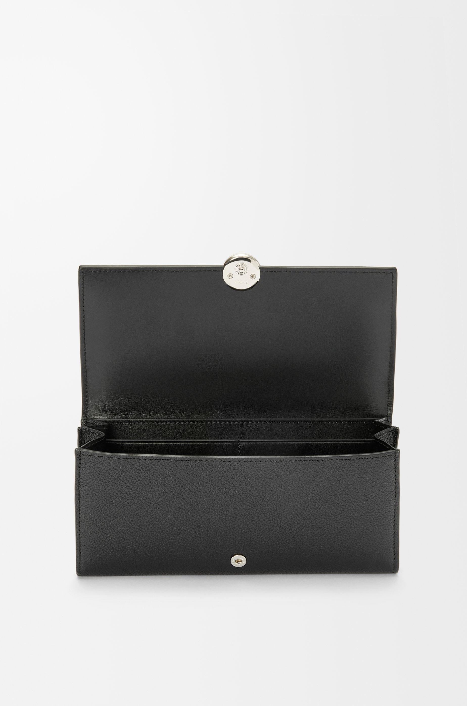 Pebble continental wallet in mini grain calfskin - 2