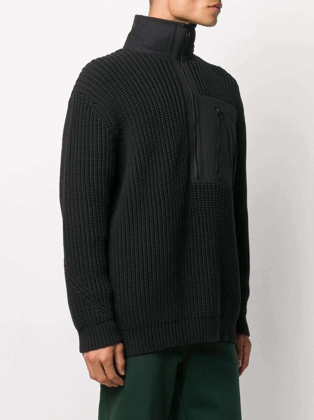 half-zip knitted jumper - 3