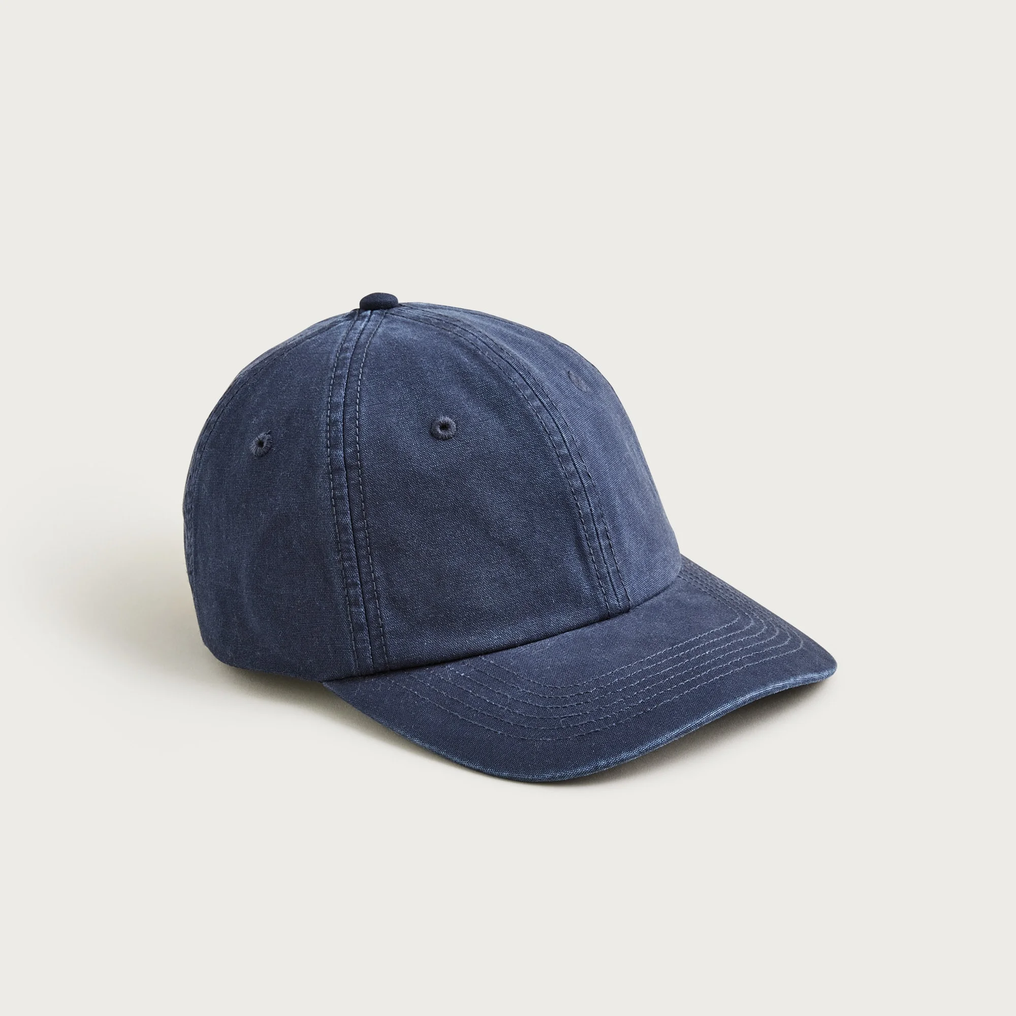 Washed canvas baseball cap - 1