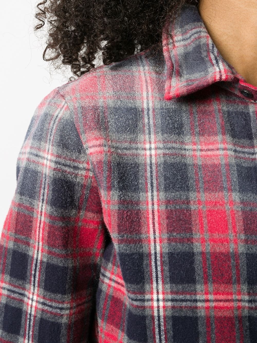 check-pattern long-sleeve shirt - 5