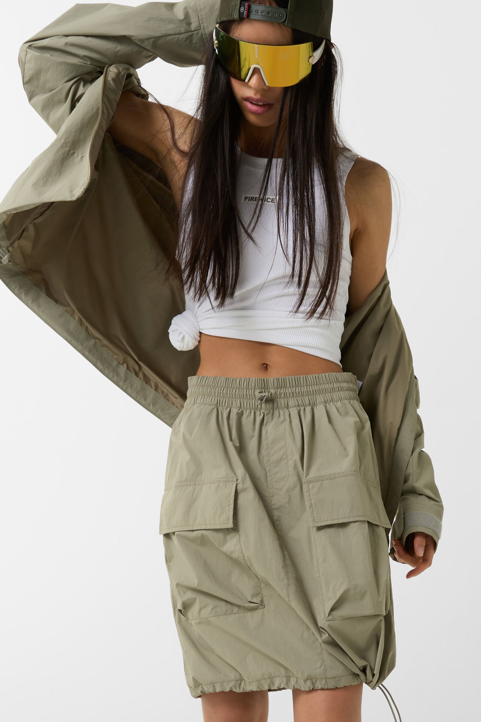 Bria functional skirt in Khaki - 6
