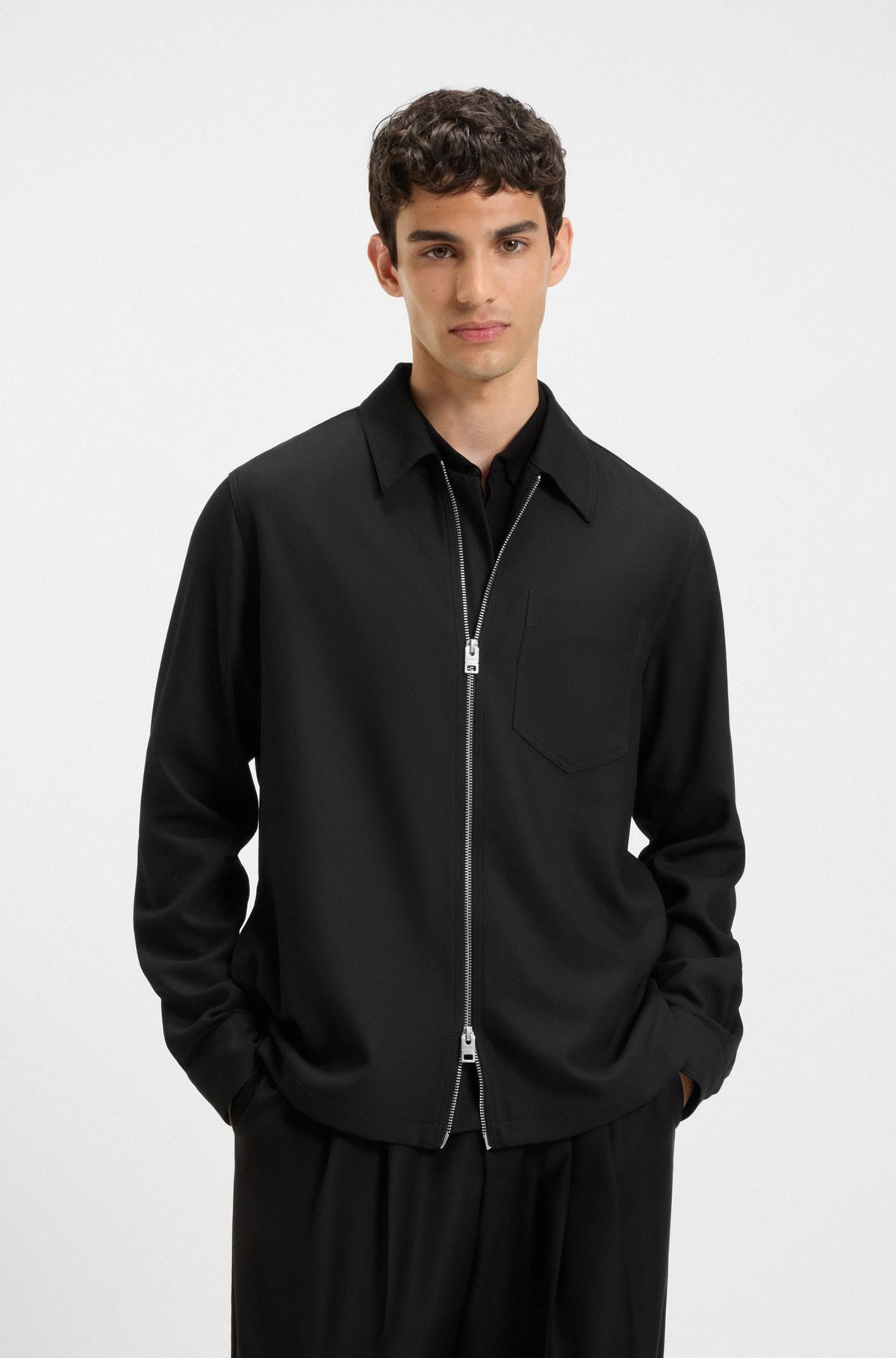 REGULAR-FIT SHIRT WITH TWO-WAY ZIP - 2