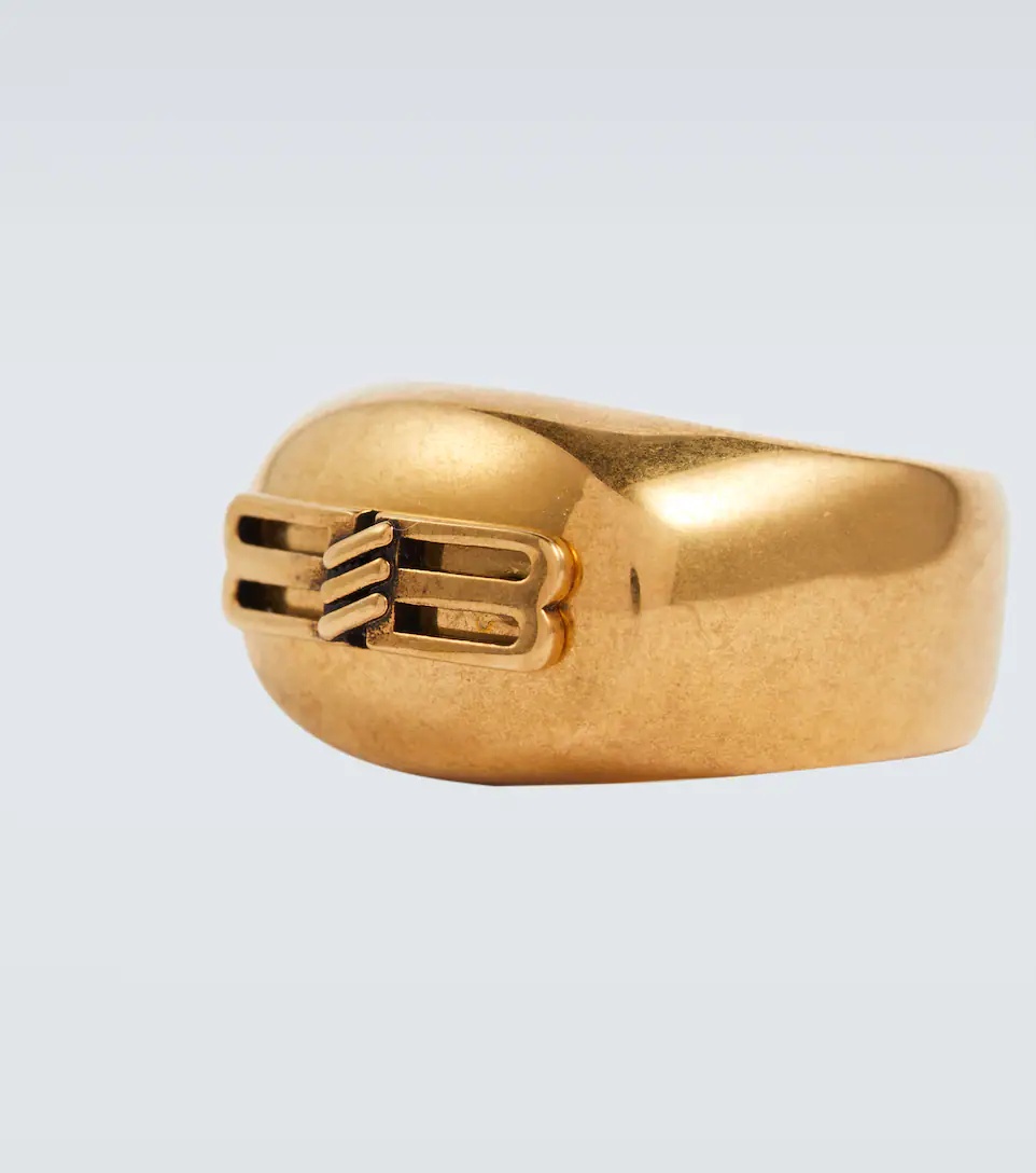 Gold 'BB' Icon Ring - 6