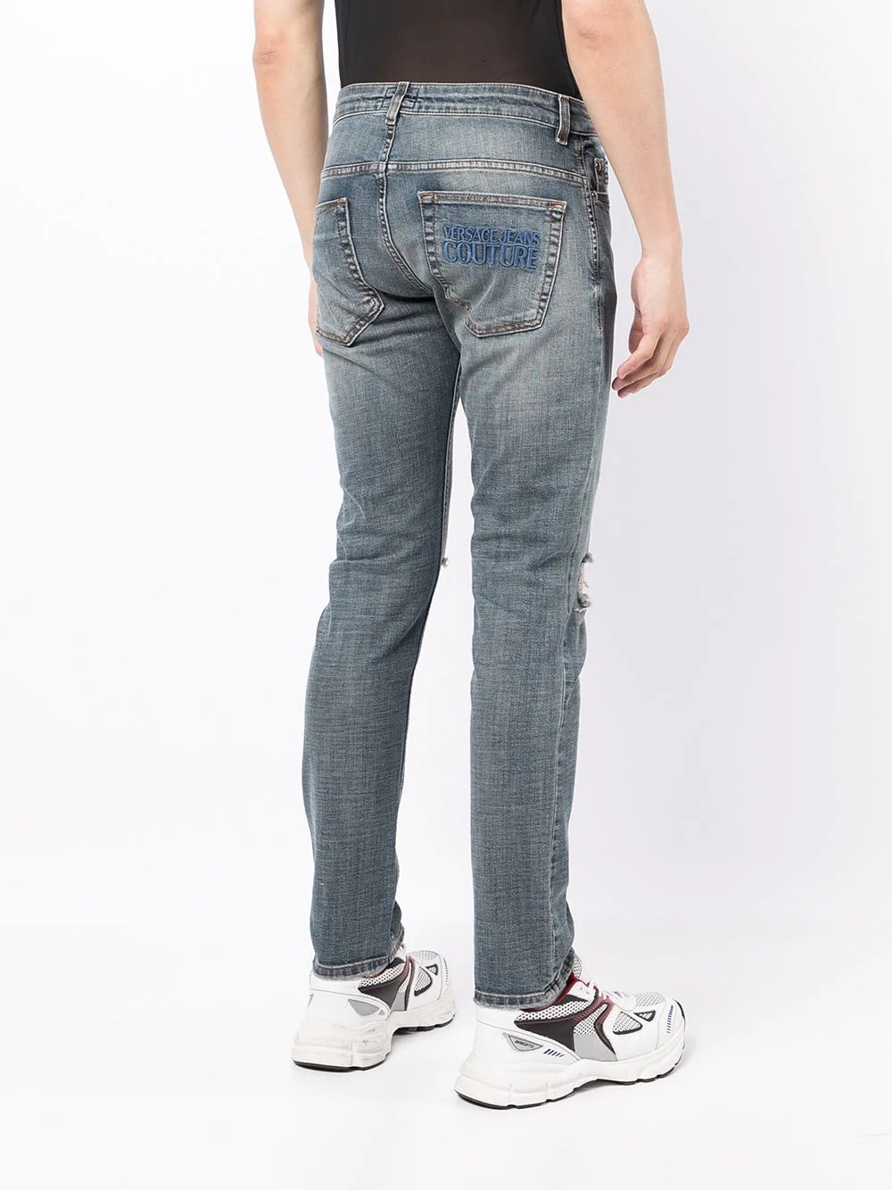 ripped-detailing skinny jeans - 4