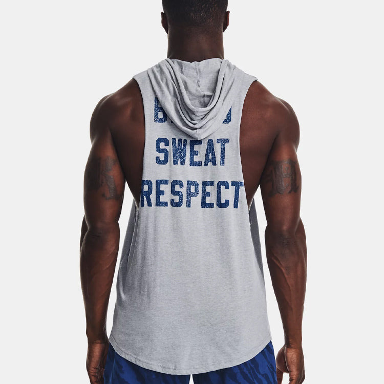 Under Armour Project Rock BSR Bull Sleeveless Hoodie 'Grey Blue' 1376939-035 - 5