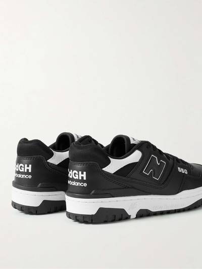 Comme des Garçons Homme + New Balance 550 Mesh-Trimmed Leather Sneakers outlook