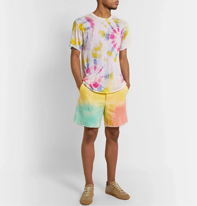 The Elder Statesman Tie-Dyed Cotton-Twill Shorts outlook