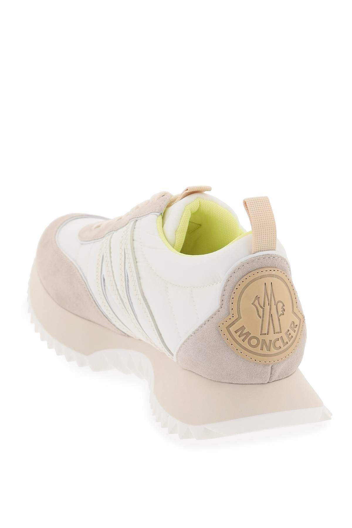 Moncler Basic Pacey Sneakers In Nylon And Suede Leather. Women - 3
