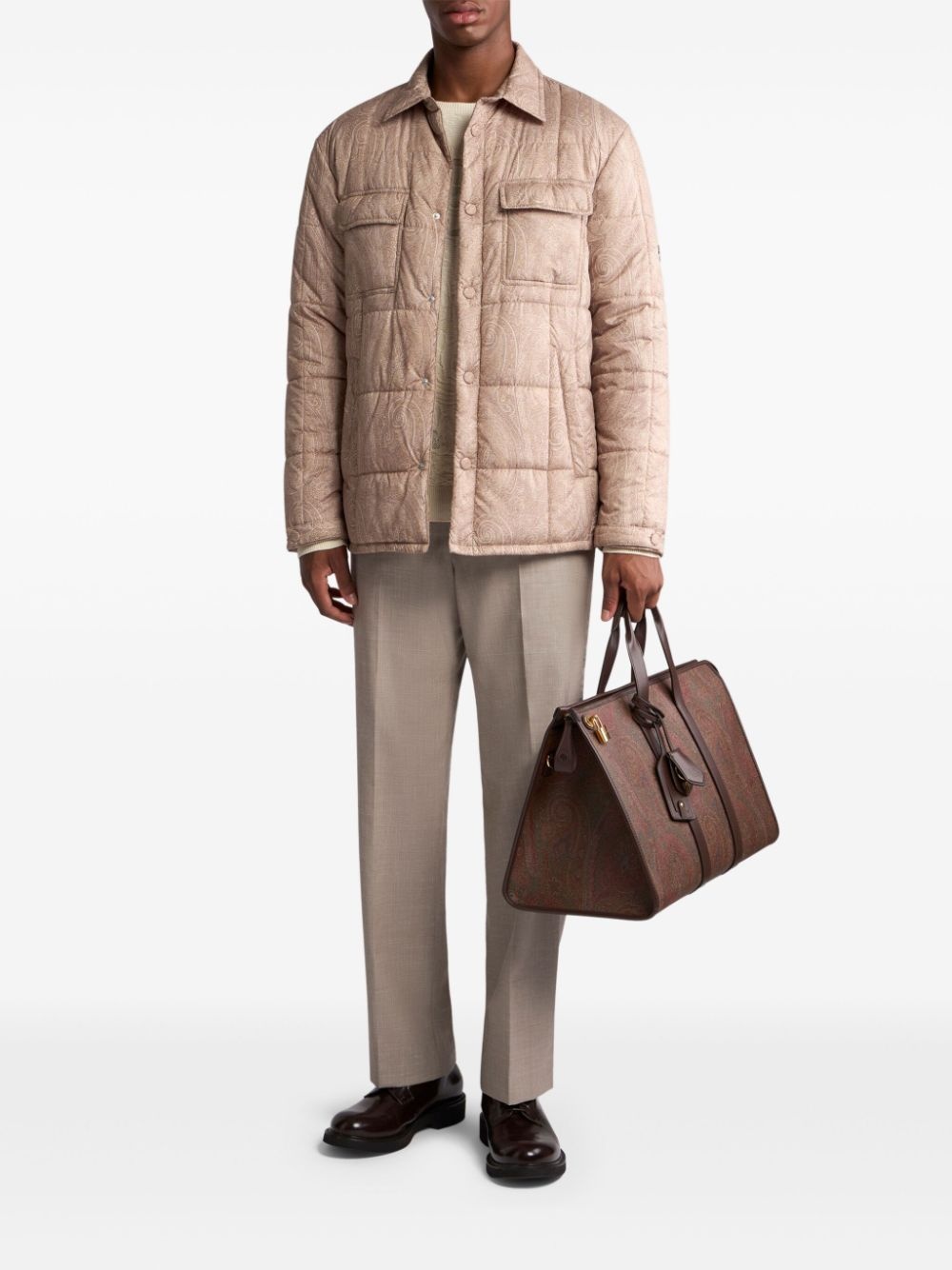 quilted shirt jacket - 2