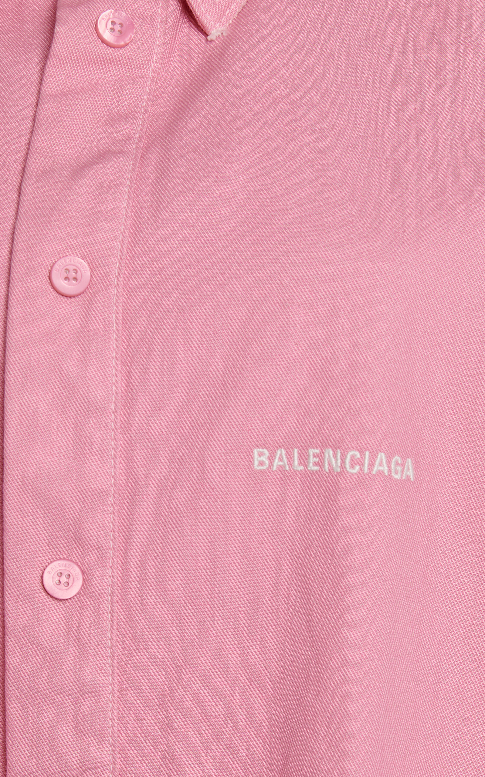 Oversized Lightweight Denim Shirt pink - 5