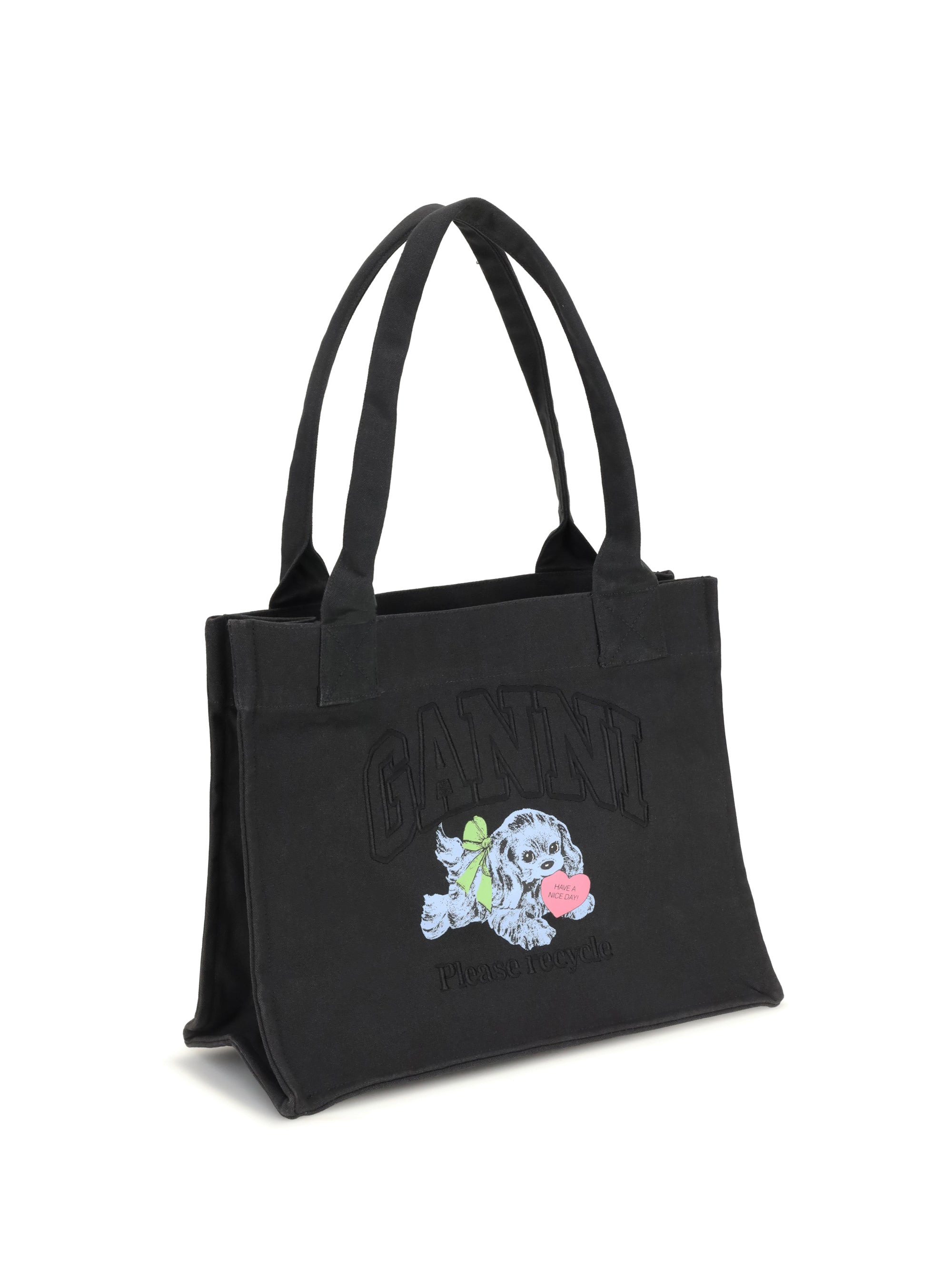 Ganni Women Large Easy Shopper Pocket Dog Print - 2