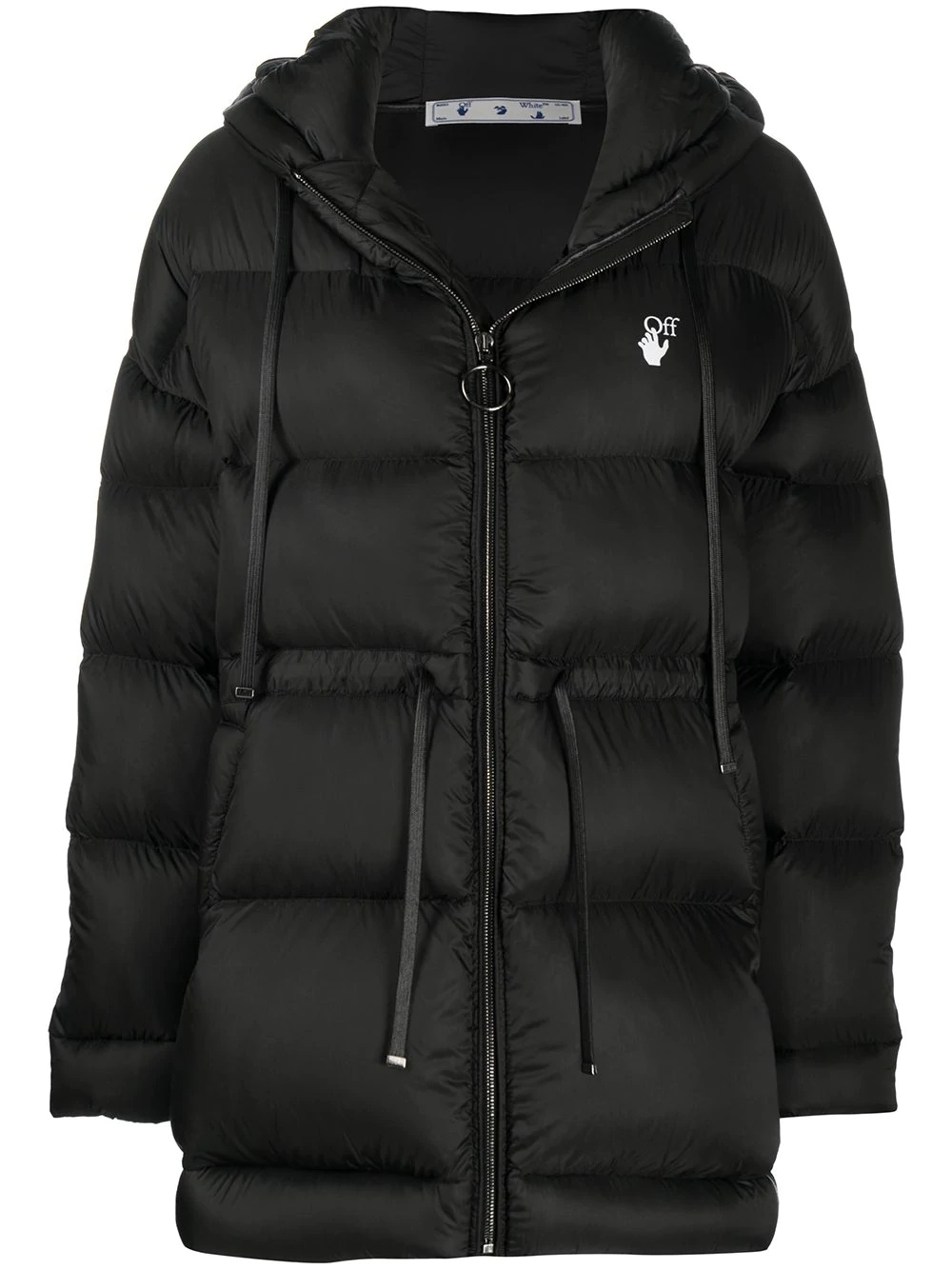 logo-print puffer jacket - 1